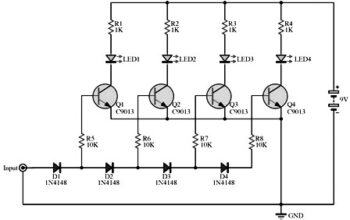 rangkaian-VU-meter-LED-transistor