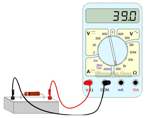 cara mengukur resistor dengan multimeter digital